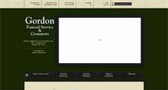 Desktop Screenshot of gordonfuneralservice.com